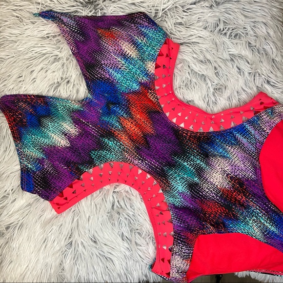 Apollo Swim Other - 🔴 Sexy One Piece Cut Out Swimsuit Hot Pink and Purple colors